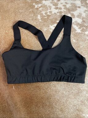 Figs Black Crossback Sports Bra